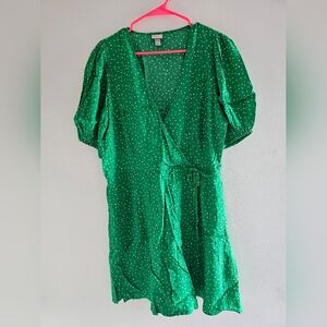 A New Day Emerald Green Wrap Dress
